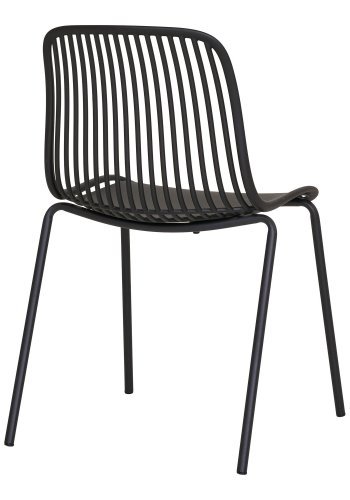 HOUSE NORDIC  Branson Spisebordsstol - Spisebordsstol, polypropylen, stabelbar, sort