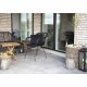 HOUSE NORDIC Trieste spisebordsstol - sort rattan/metal, m. hynde