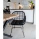 HOUSE NORDIC Trieste spisebordsstol - sort rattan/metal, m. hynde