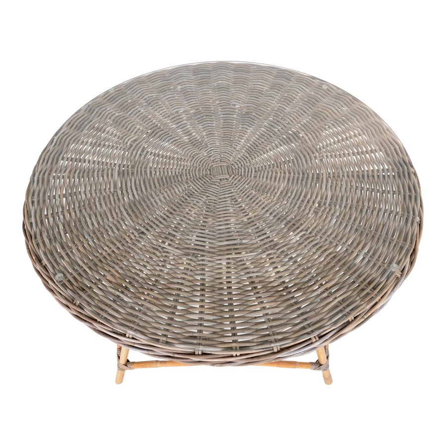 HOUSE NORDIC Havebord, kubu/glasplade, gr, 120x77 cm