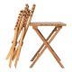 HOUSE NORDIC Cafést, 2 stole og 1 bord, teak, natur