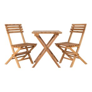HOUSE NORDIC Cafést, 2 stole og 1 bord, teak, natur