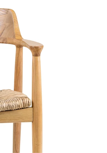 HOUSE NORDIC Getafe spisebordsstol, m. armln - natur sungai tr