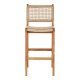 HOUSE NORDIC Derby counterstol, m. rygln og fodsttte - natur polyrattan og teak