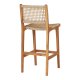 HOUSE NORDIC Derby counterstol, m. rygln og fodsttte - natur polyrattan og teak