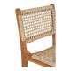 HOUSE NORDIC Derby counterstol, m. rygln og fodsttte - natur polyrattan og teak