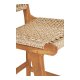 HOUSE NORDIC Derby counterstol, m. rygln og fodsttte - natur polyrattan og teak