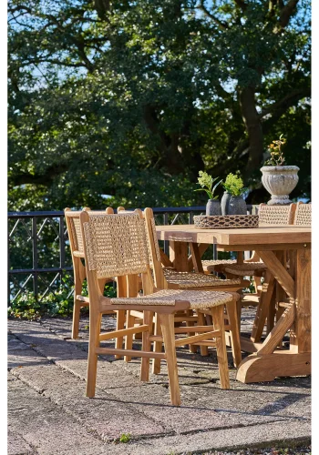 HOUSE NORDIC Derby spisebordsstol - natur polyrattan og teak