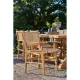 HOUSE NORDIC Derby spisebordsstol, m. armln - natur polyrattan og teak
