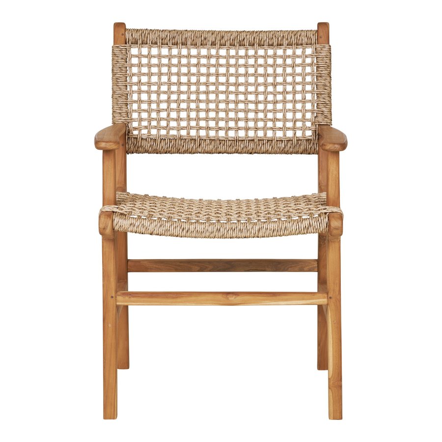 HOUSE NORDIC Derby spisebordsstol, m. armln - natur polyrattan og teak