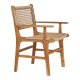 HOUSE NORDIC Derby spisebordsstol, m. armln - natur polyrattan og teak