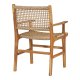 HOUSE NORDIC Derby spisebordsstol, m. armln - natur polyrattan og teak