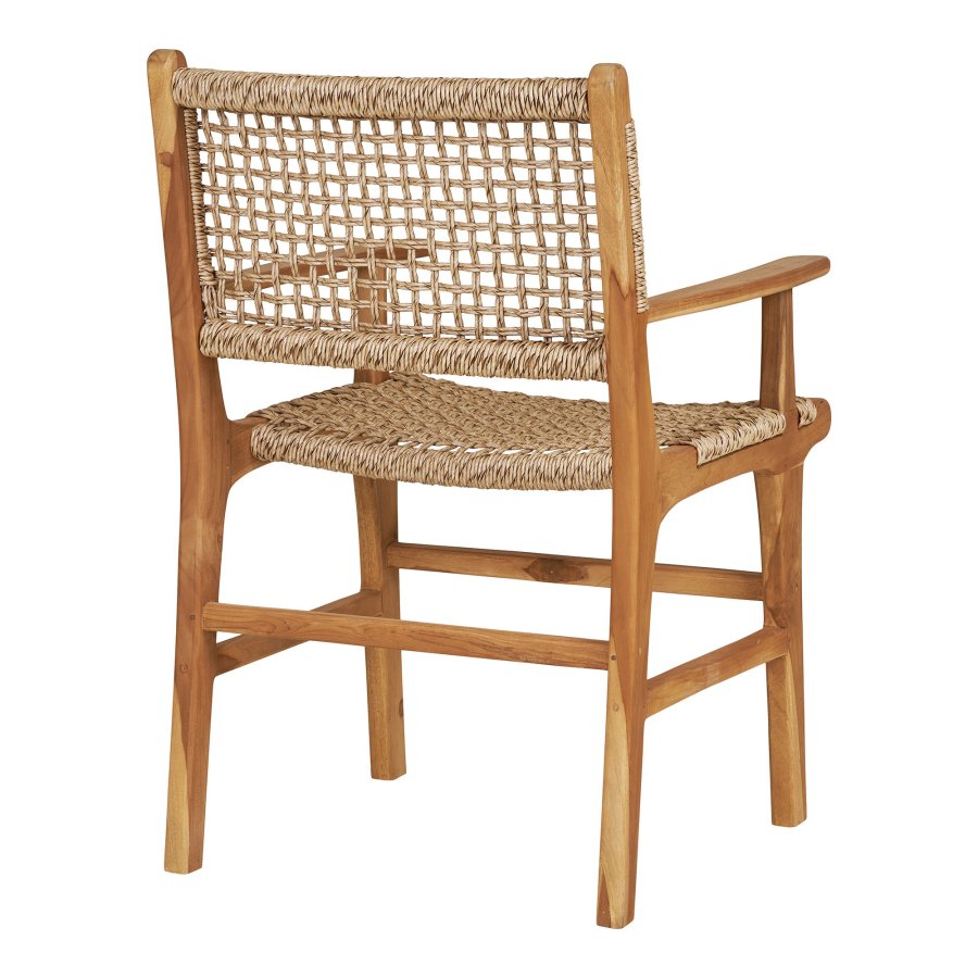 HOUSE NORDIC Derby spisebordsstol, m. armln - natur polyrattan og teak