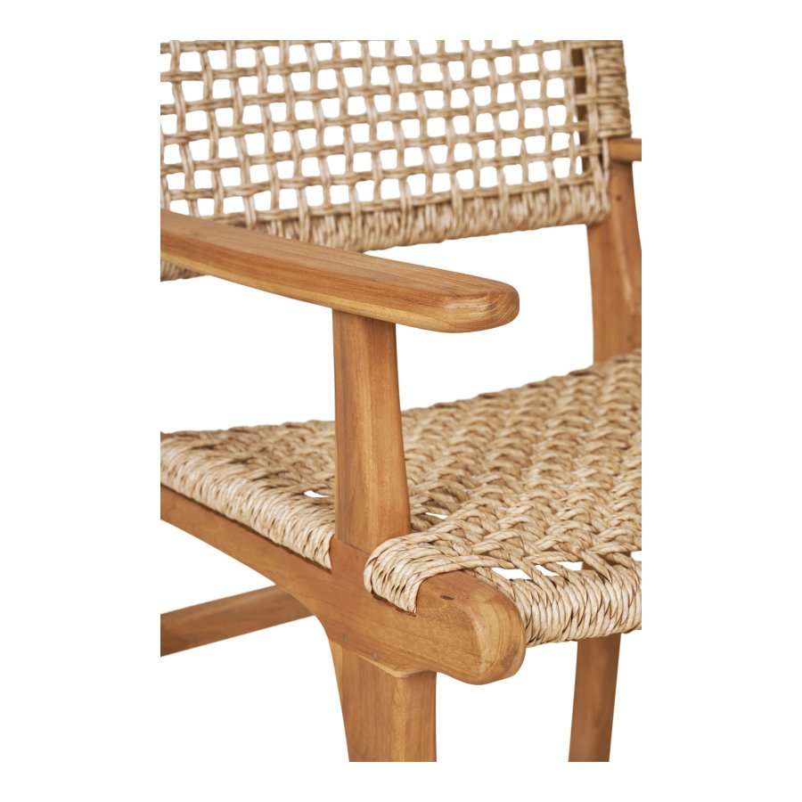 HOUSE NORDIC Derby spisebordsstol, m. armln - natur polyrattan og teak