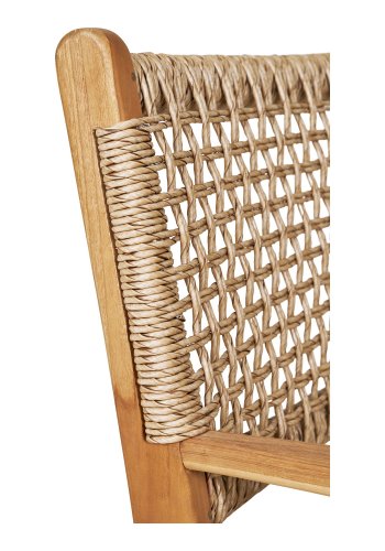 HOUSE NORDIC Derby spisebordsstol, m. armln - natur polyrattan og teak