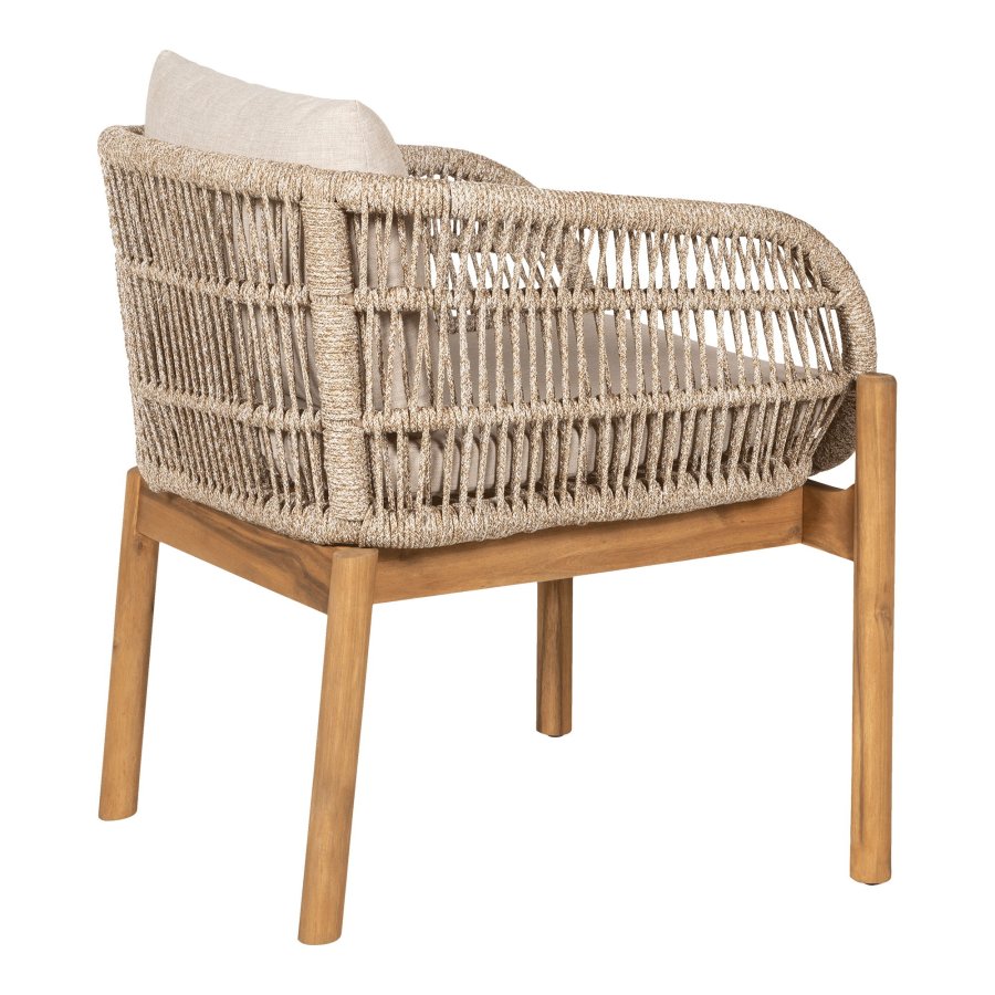 HOUSE NORDIC  Terracina Spisebordsstol - Spisebordsstol, akacie, beige, inkl. hynde