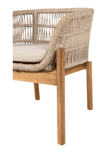 HOUSE NORDIC  Terracina Spisebordsstol - Spisebordsstol, akacie, beige, inkl. hynde