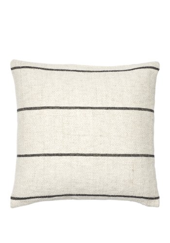 BROSTE COPENHAGEN Sigrid pudebetrk, kvadratisk - lys beige og sort bomuld/hr (50x50)
