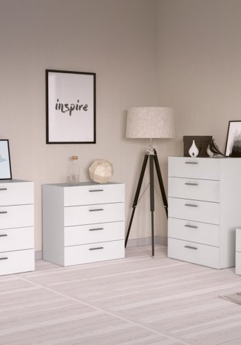 TVILUM Pepe natbord - hvidt tr, m. 2 skuffer