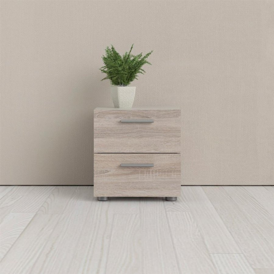 TVILUM Pepe sengebord, m. 2 skuffer - trffel folie og plastik (40x40,25)