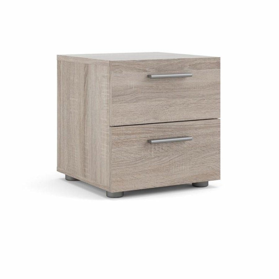 TVILUM Pepe sengebord, m. 2 skuffer - trffel folie og plastik (40x40,25)