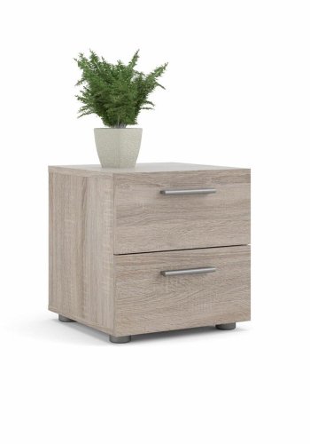 TVILUM Pepe sengebord, m. 2 skuffer - trffel folie og plastik (40x40,25)