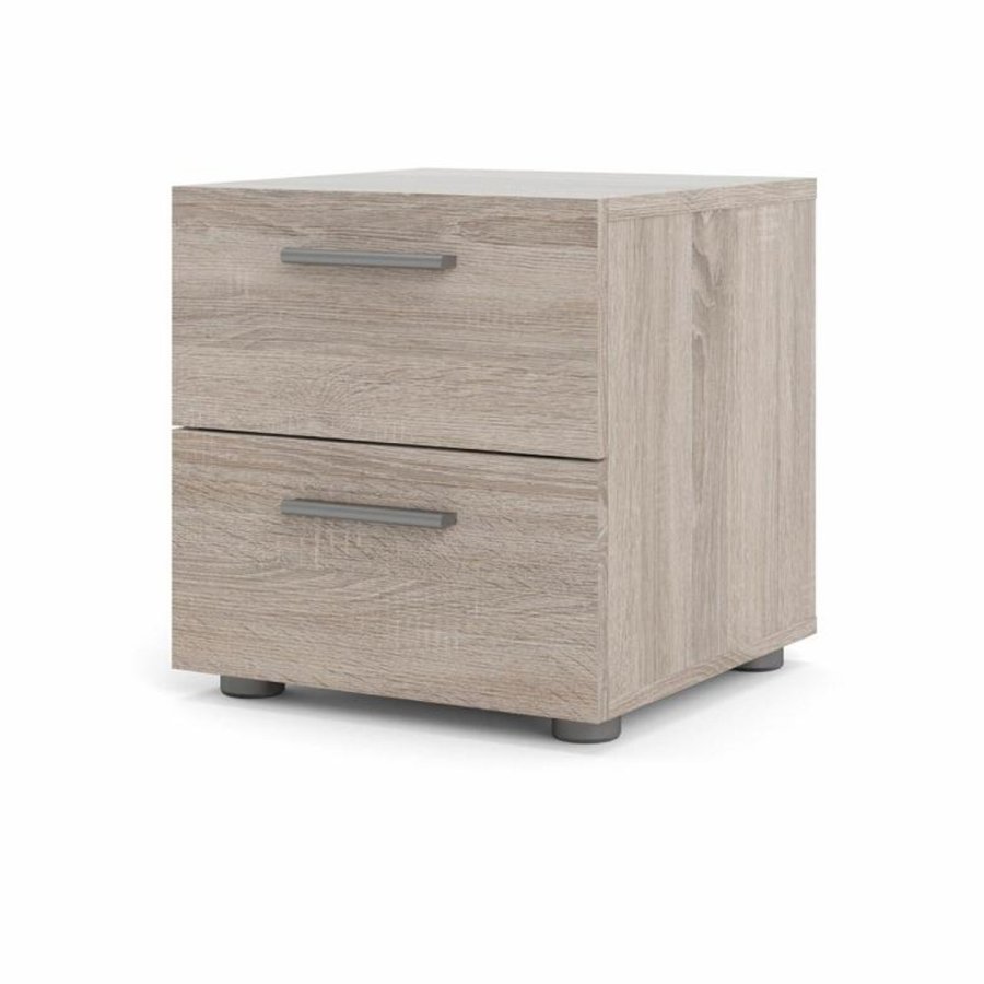 TVILUM Pepe sengebord, m. 2 skuffer - trffel folie og plastik (40x40,25)