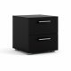 TVILUM Pepe sengebord, m. 2 skuffer - sort folie og plastik (40x40,25)