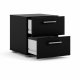 TVILUM Pepe sengebord, m. 2 skuffer - sort folie og plastik (40x40,25)