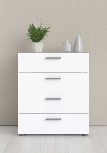 TVILUM Pepe kommode - hvidt tr, m. 4 skuffer