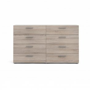 TVILUM Pepe dobbelt kommode, m. 8 skuffer - trffel folie og plastik