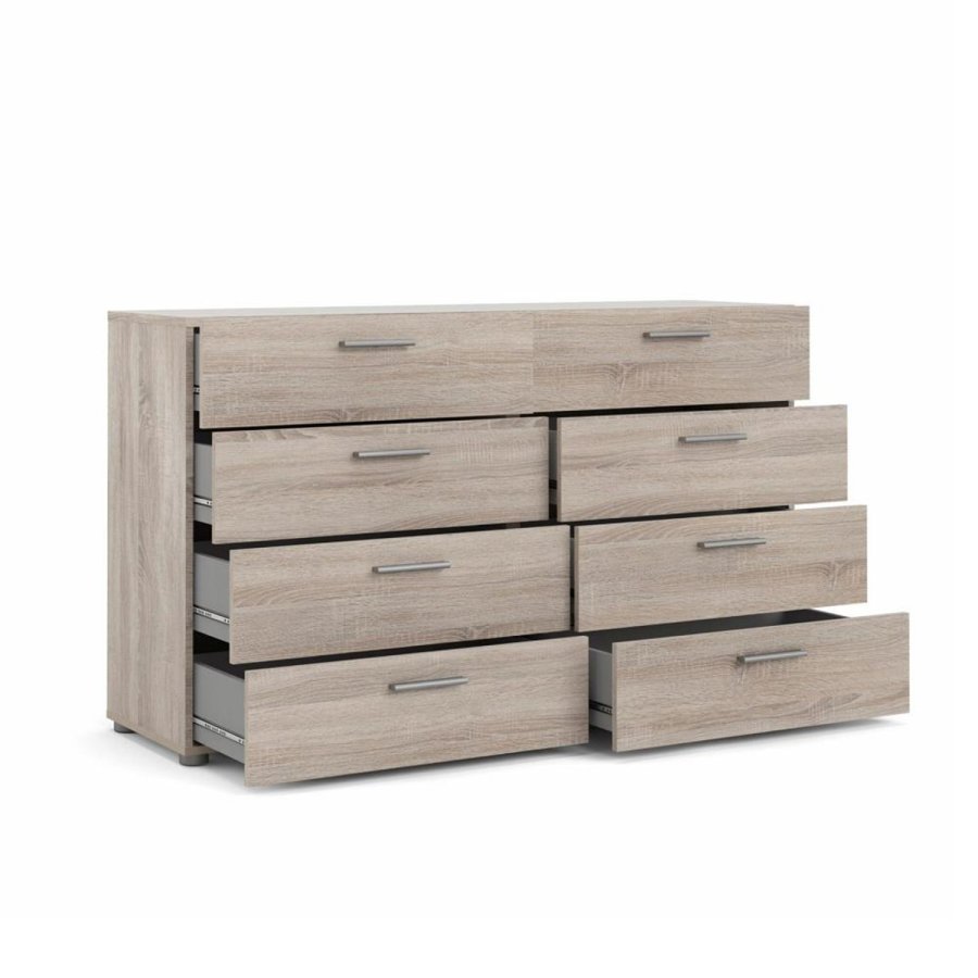 TVILUM Pepe dobbelt kommode, m. 8 skuffer - trffel folie og plastik