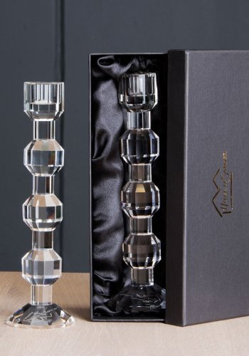 HOUSE OF SANDER Iris lysestage - klar krystalglas