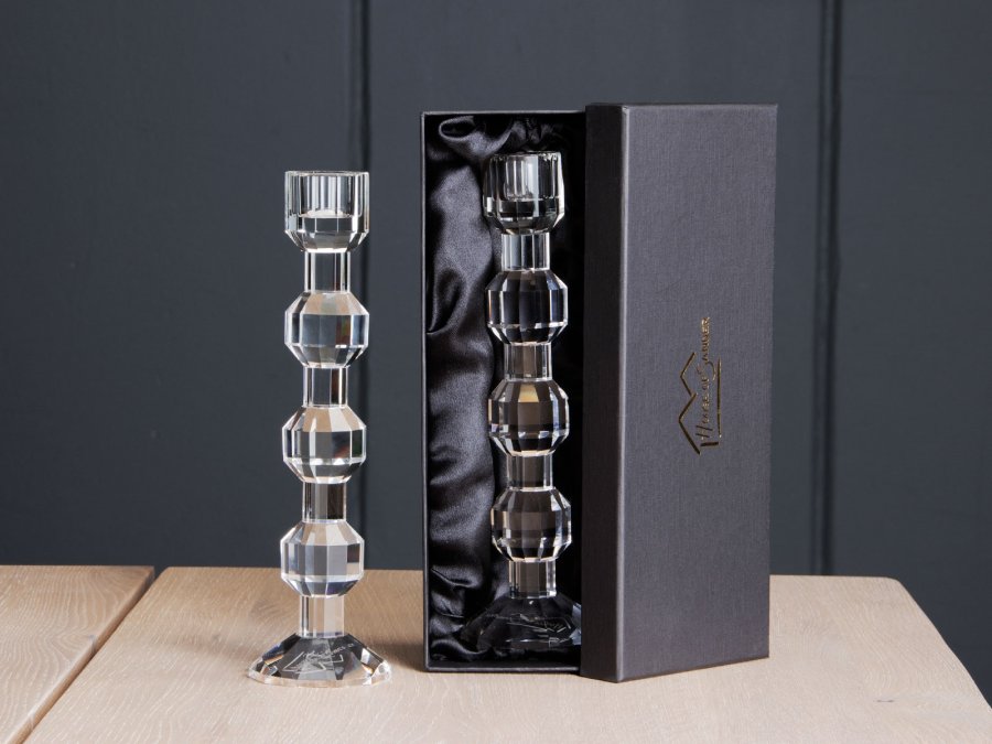 HOUSE OF SANDER Iris lysestage - klar krystalglas