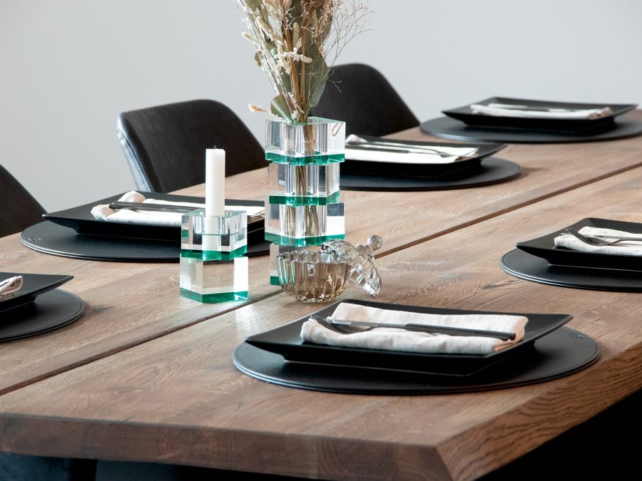 HOUSE OF SANDER Flora vase - klar og grn glas (7x7)