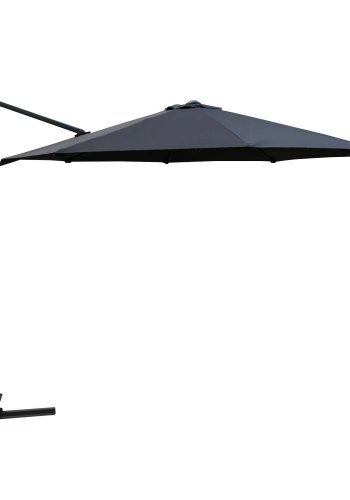 VENTURE DESIGN Leeds parasol med tilt, 3m - sort aluminium og stl 