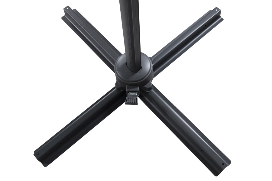 VENTURE DESIGN Leeds parasol med tilt, 3m - sort aluminium og stl 