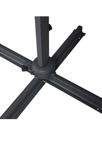 VENTURE DESIGN Leeds parasol med tilt, 3,5m - sort stof og aluminium 