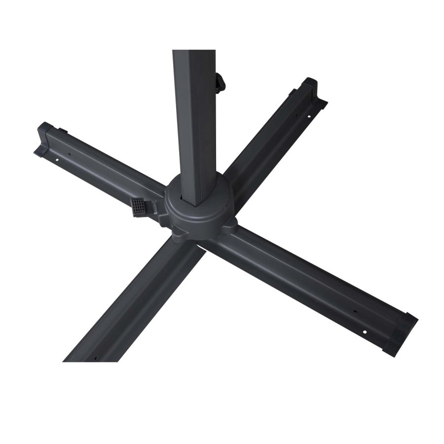 VENTURE DESIGN Leeds parasol med tilt, 3,5m - sort stof og aluminium 