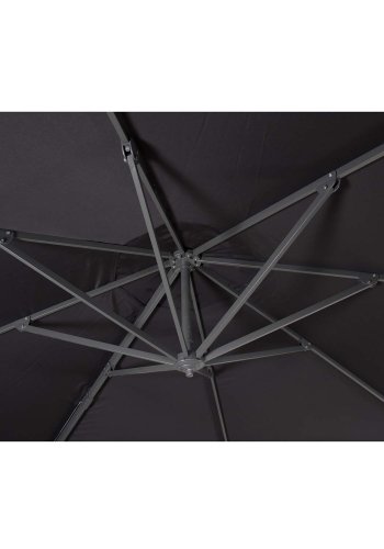 VENTURE DESIGN Leeds parasol med tilt, 3,5m - sort stof og aluminium 