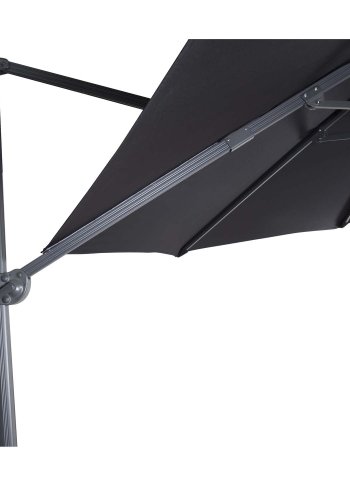 VENTURE DESIGN Leeds parasol med tilt, 3,5m - sort stof og aluminium 