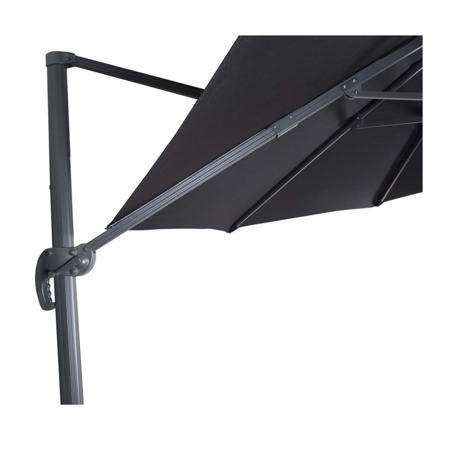 VENTURE DESIGN Leeds parasol med tilt, 3,5m - sort stof og aluminium 