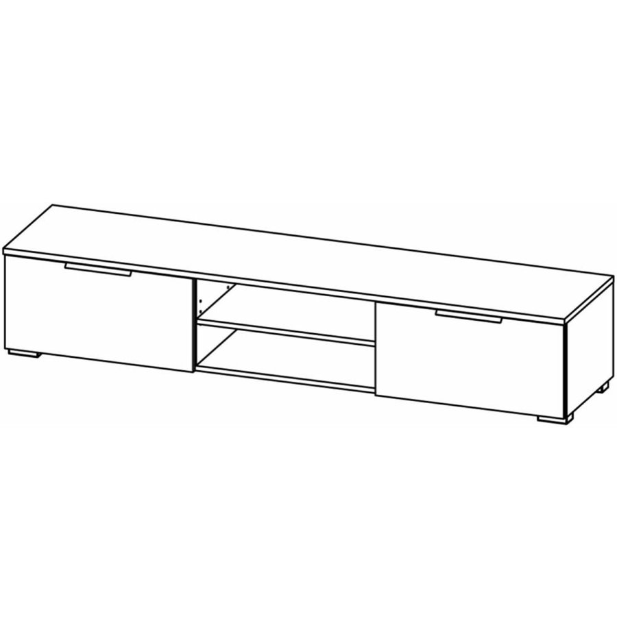 TVILUM Match TV-bord, m. 1 hylde og 2 skuffer - trffel folie (172,7x39,9)
