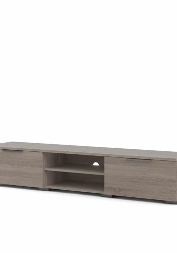 TVILUM Match TV-bord, m. 1 hylde og 2 skuffer - trffel folie (172,7x39,9)