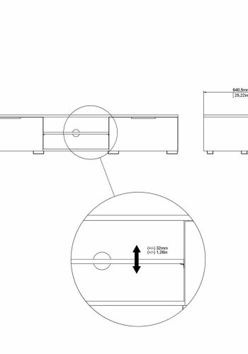 TVILUM Match TV-bord, m. 1 hylde og 2 skuffer - sort folie og plastik (172,7x39,9)