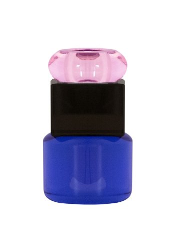 HOUSE OF SANDER Petunia lysestage - lyserd/rgfarvet/bl glas (H:11,5)