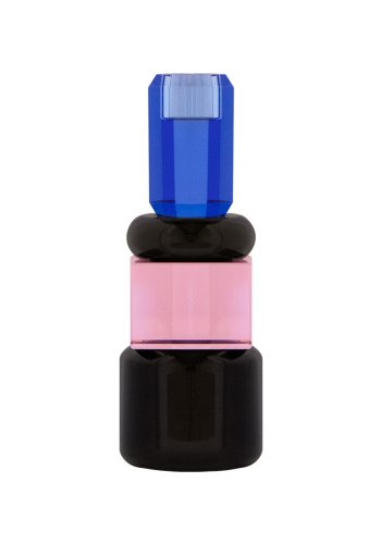 HOUSE OF SANDER Hyacint lysestage - bl/rgfarvet/lyserd/mrkebl glas (H:19)