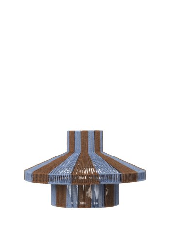BROSTE COPENHAGEN Diana lampeskrm - caramel brun og serenity lysebl jute