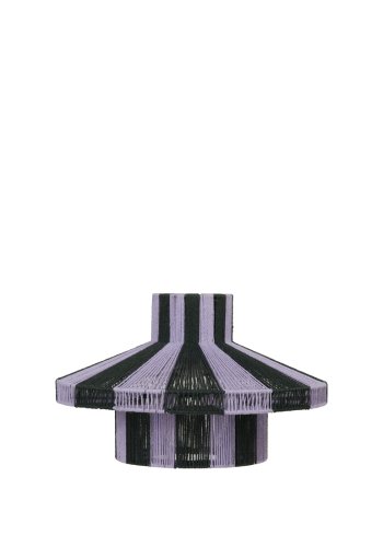 BROSTE COPENHAGEN Diana lampeskrm - forest grn og orchid lys lilla jute