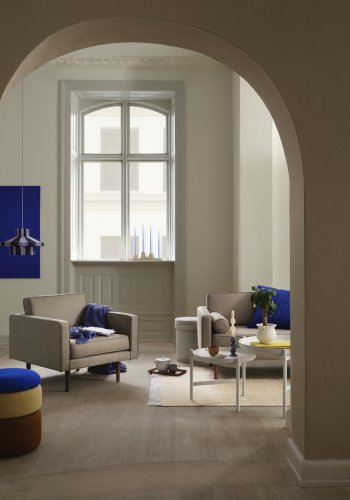 BROSTE COPENHAGEN Diana lampeskrm - meerkat brun og lys gul jute